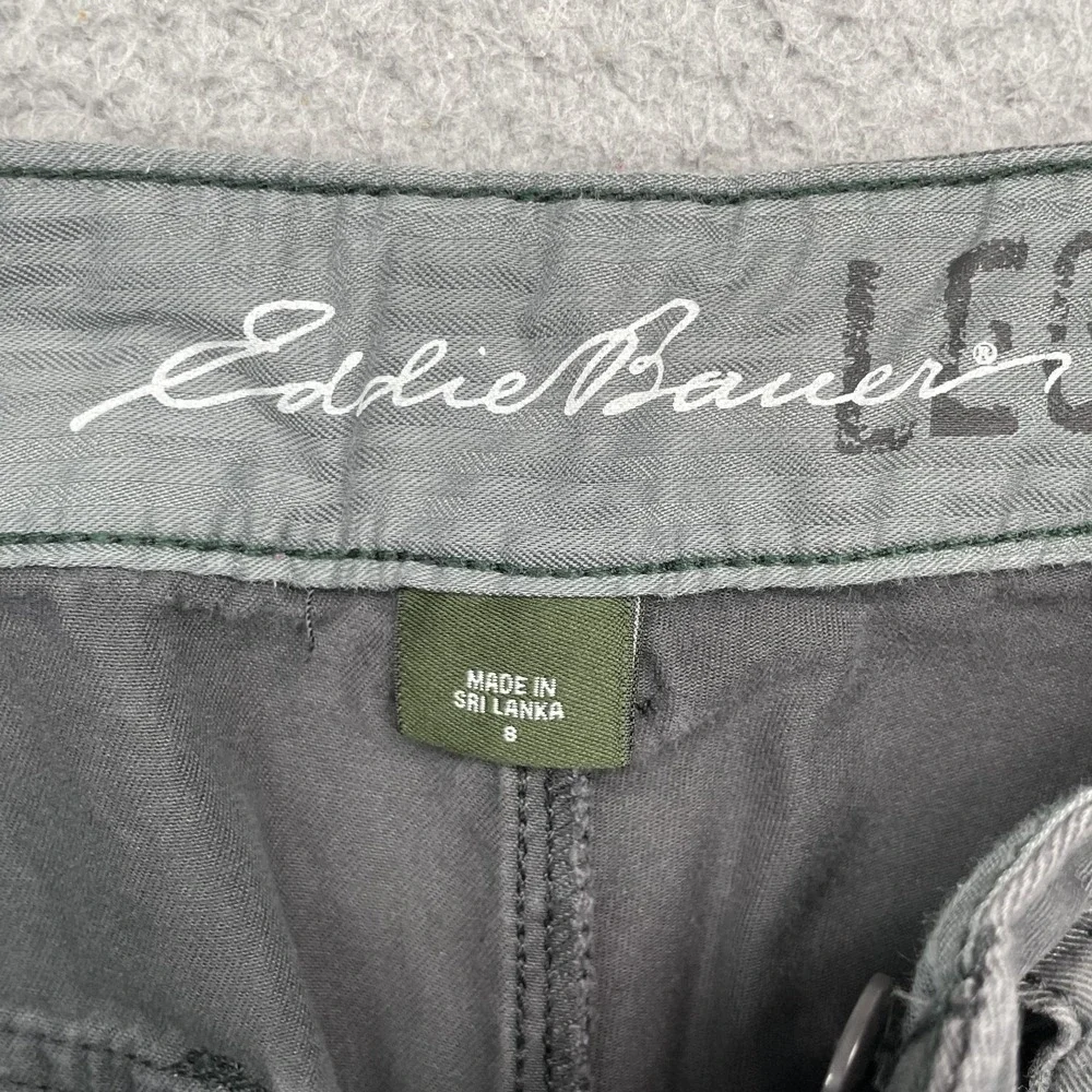 Eddie Bauer Capri Pants Women 8 Gray Baggy Gorpcore Hike Academia Y2k Preppy 90s